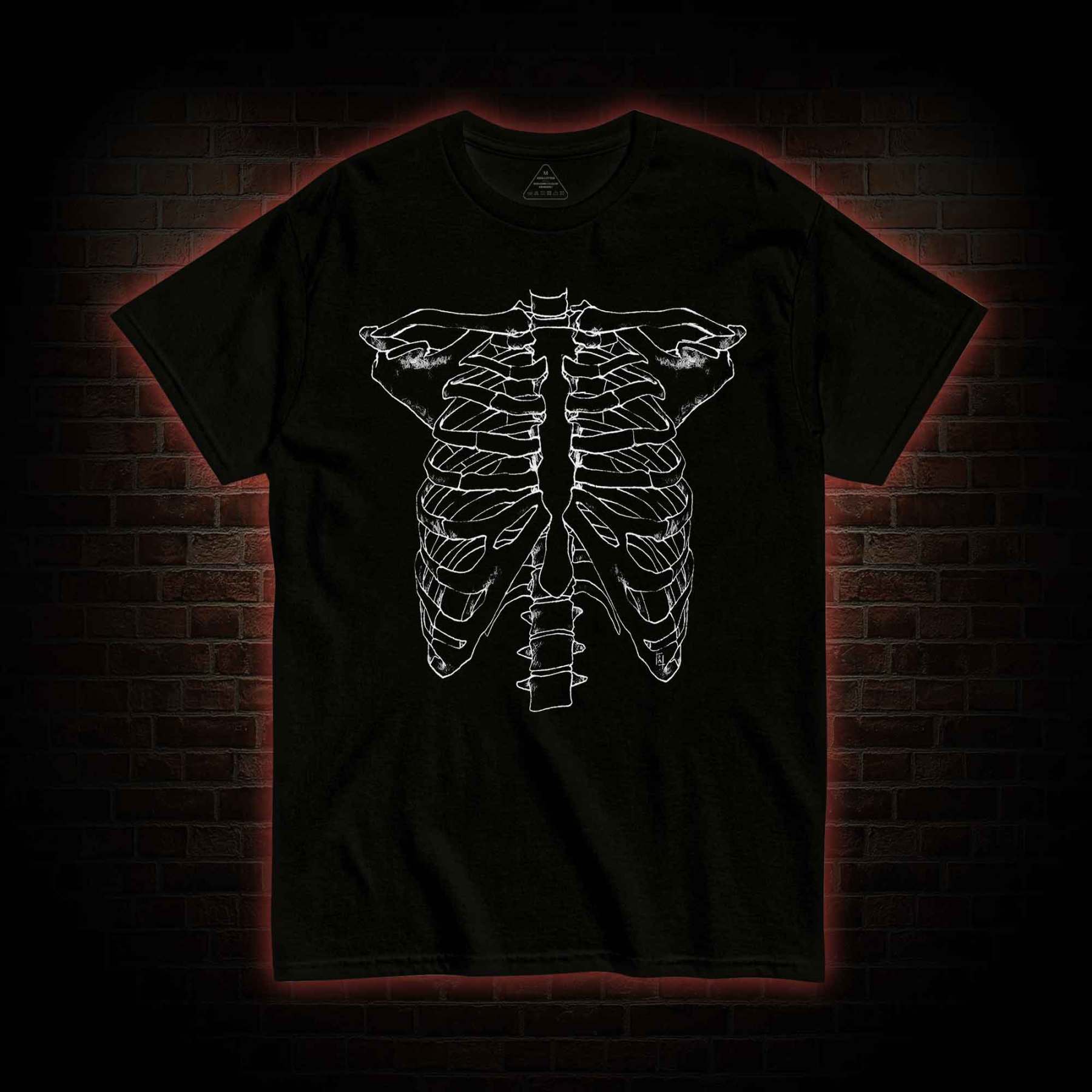 Ribcage T-shirt with Dark Style