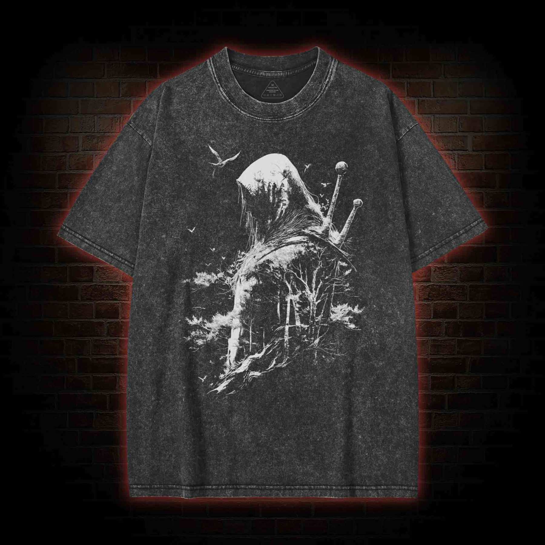 The Wizard Washed T-shirt with Dark Style