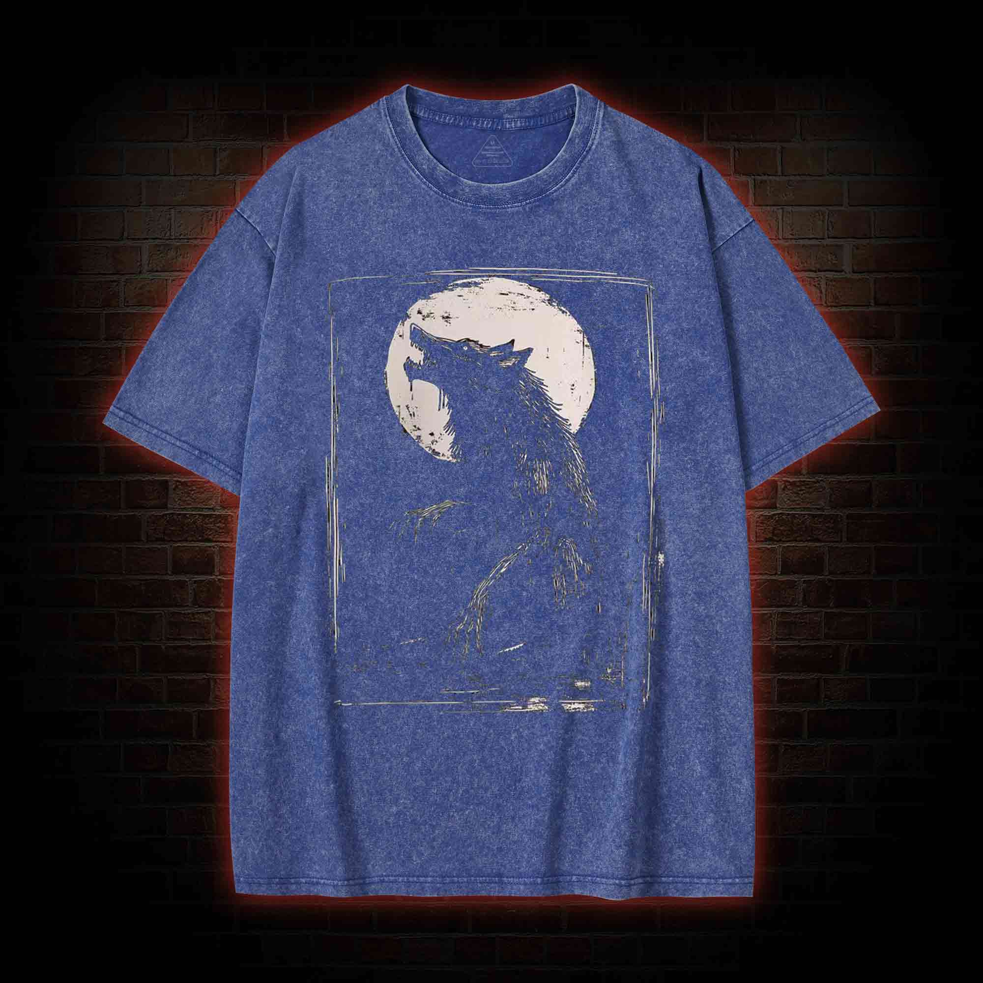 Horror Werewolf Washed T-shirt