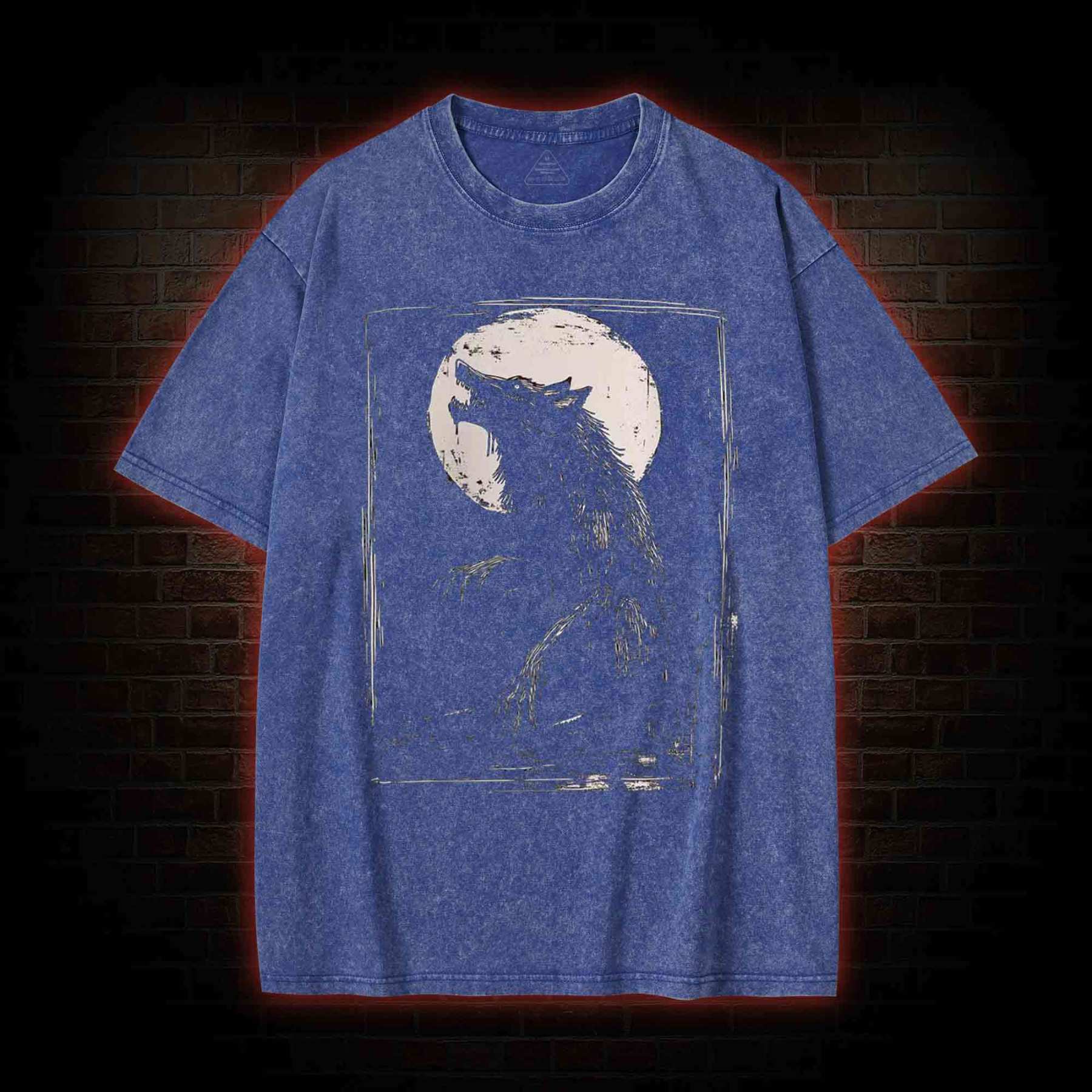 Horror Werewolf Washed T-shirt