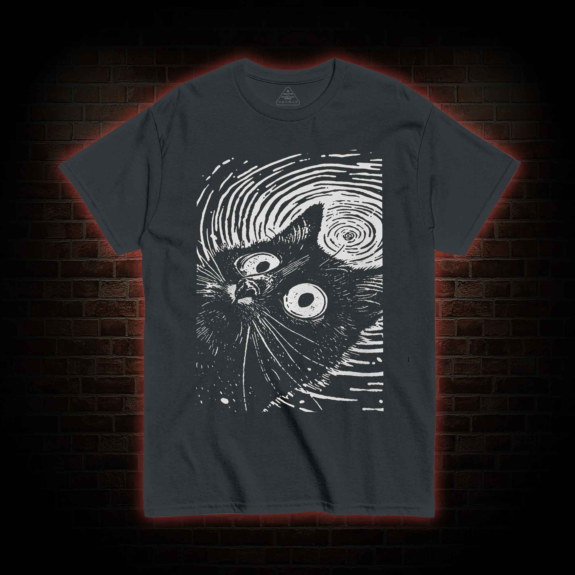 Psychedelic Weirdcore Cat T-shirt