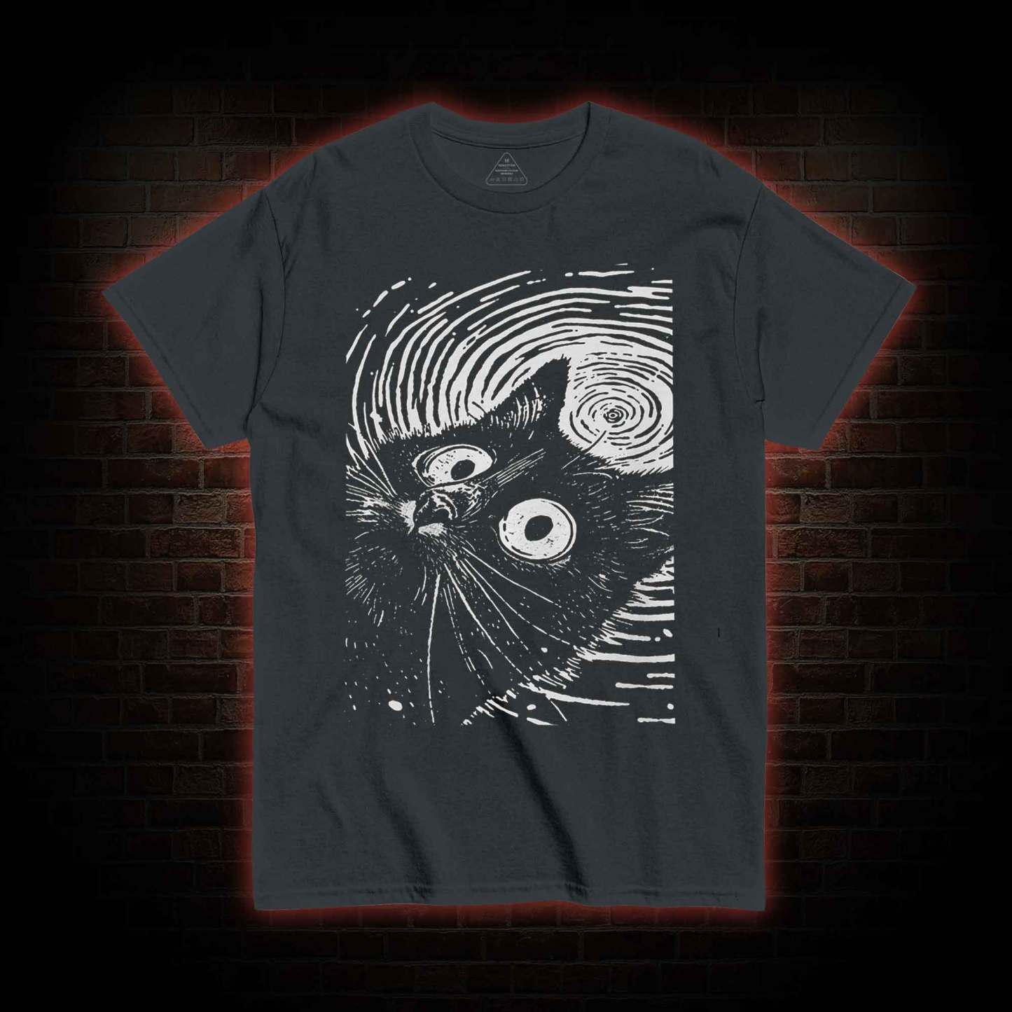 Psychedelic Weirdcore Cat T-shirt
