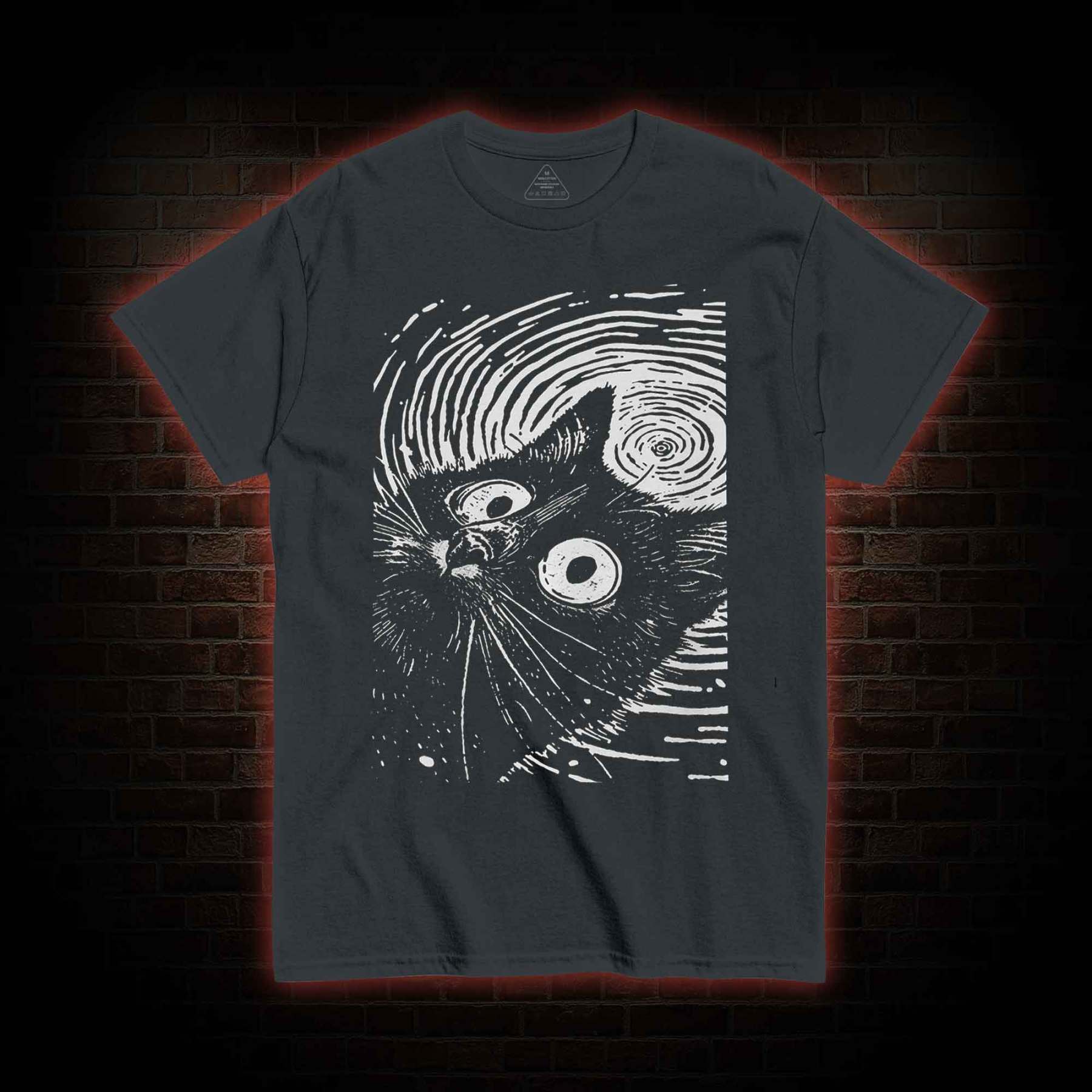 Psychedelic Weirdcore Cat T-shirt
