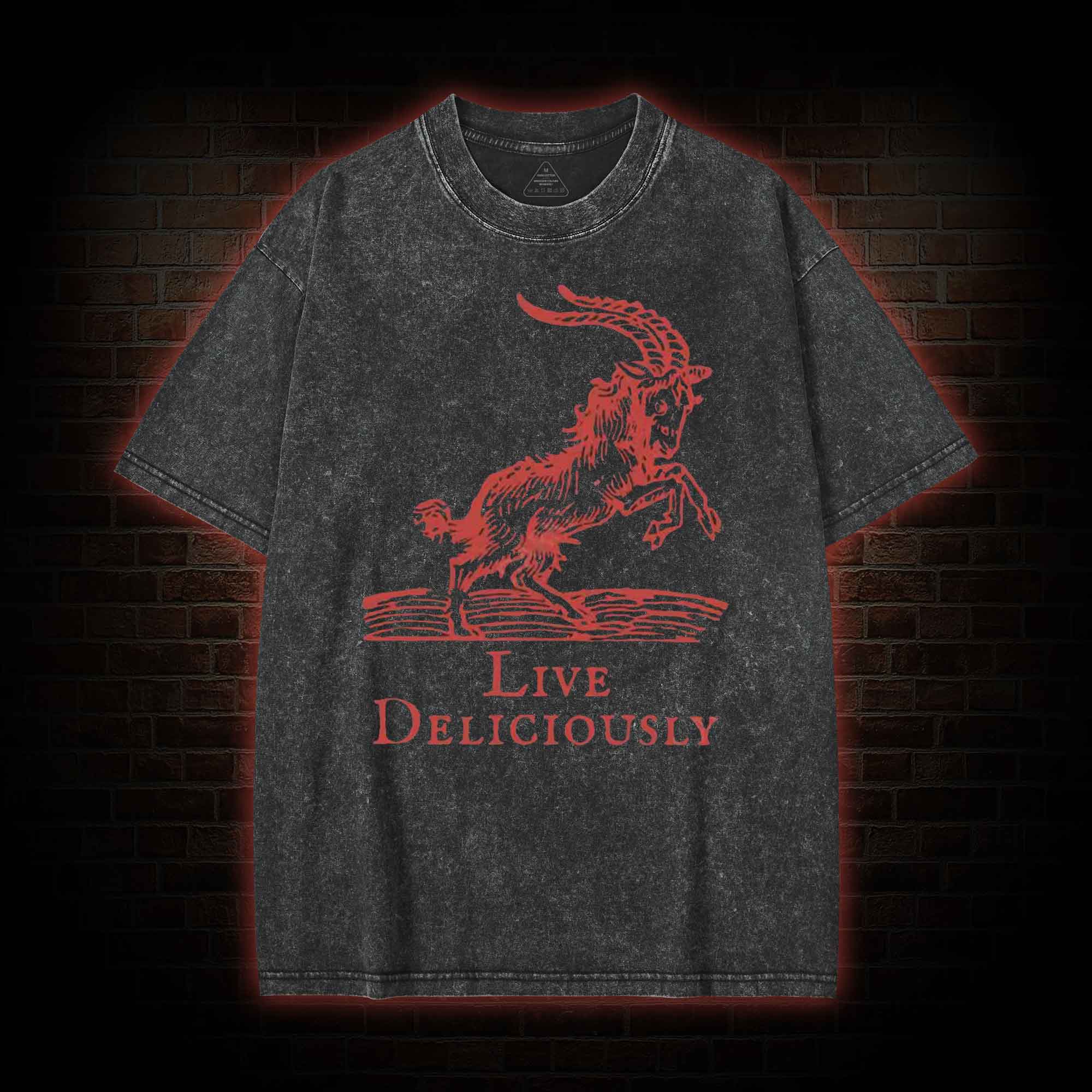 Live Deliciously Washed T-shirt