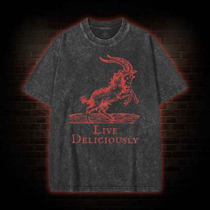 Live Deliciously Washed T-shirt