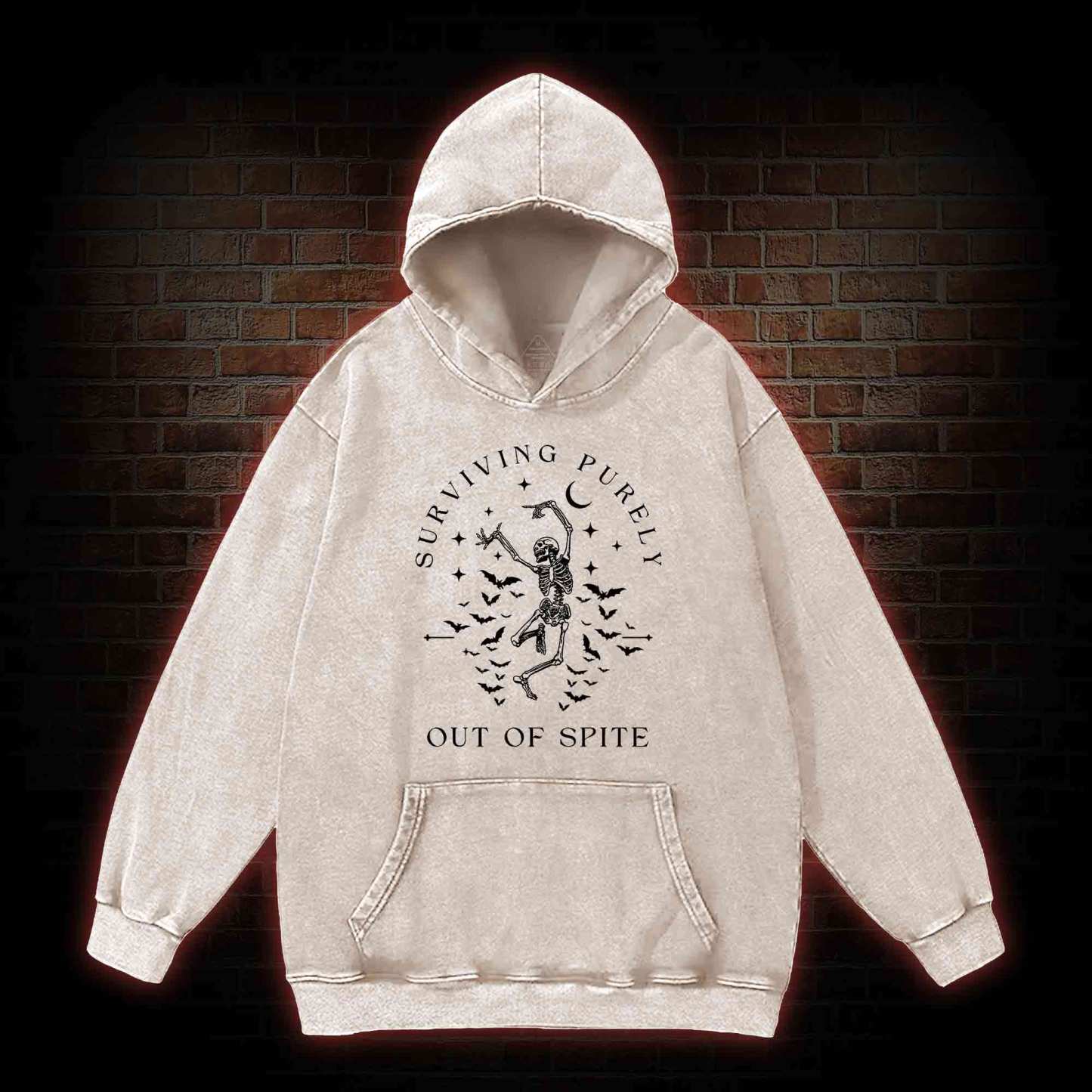 Surviving Purely Out Of Spite Washed Hoodie