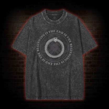 Ouroboros Alchemy Esoteric Washed T-shirt