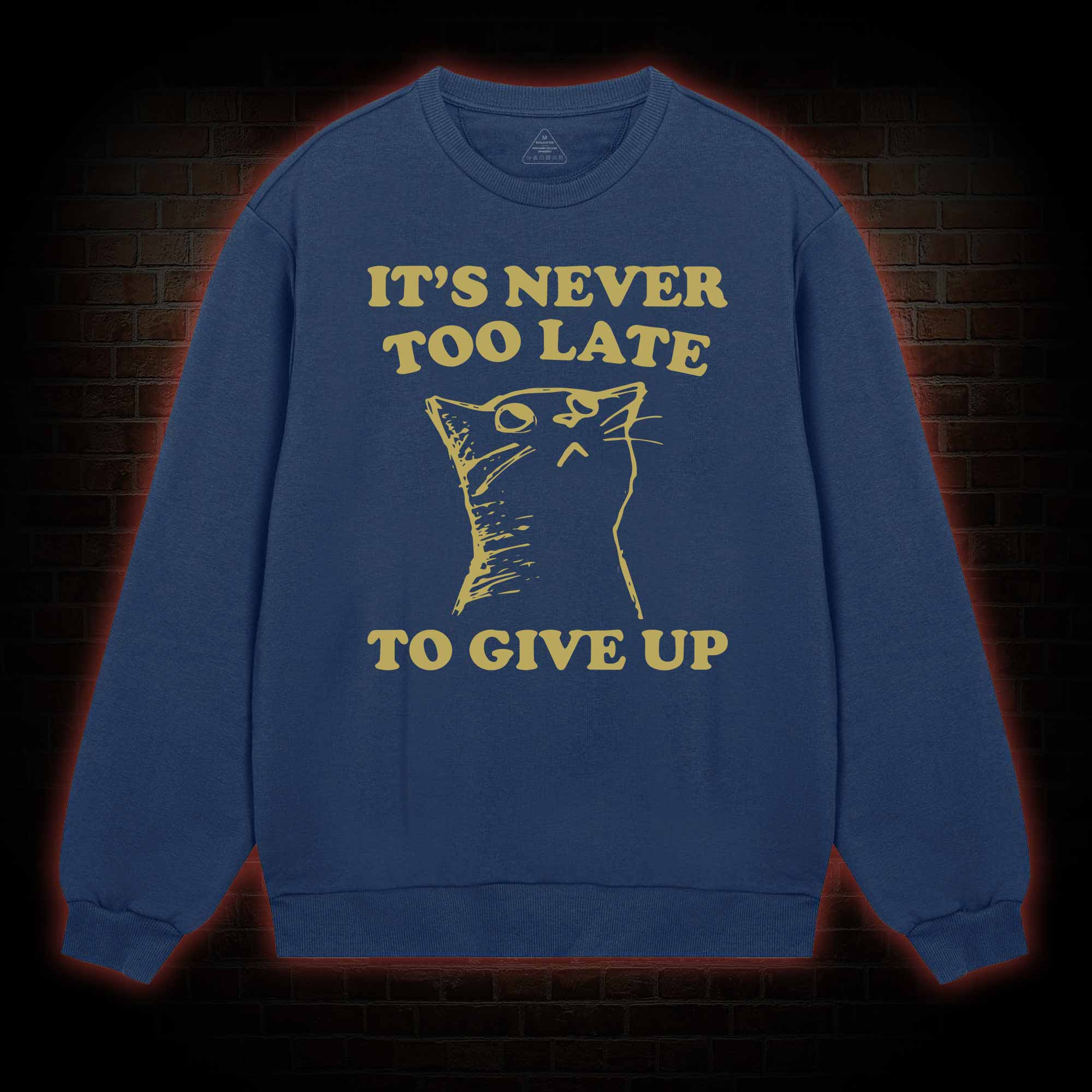 It's Never Too Late To Give Up Sweatshirt