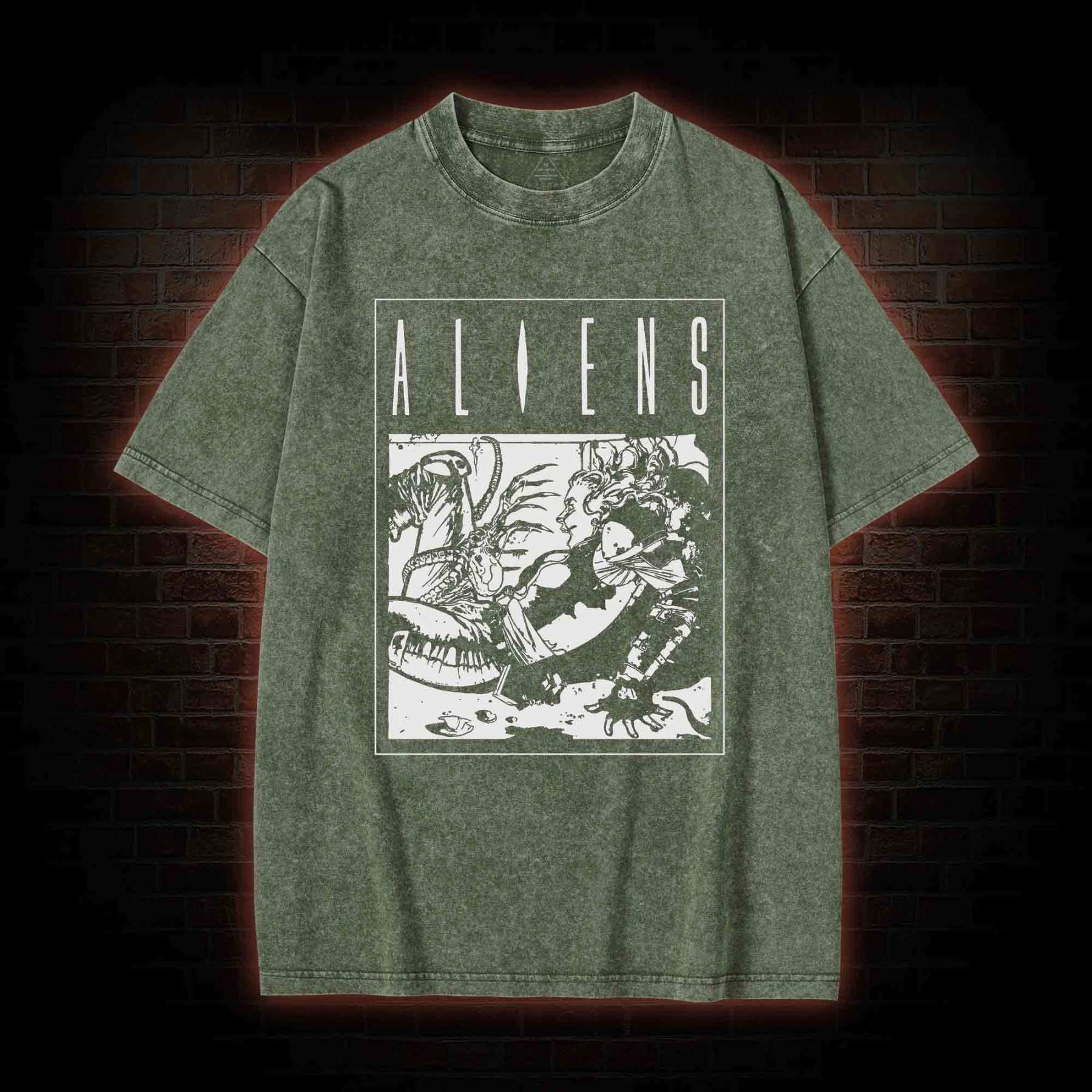Alien Face Hugger Washed T-shirt