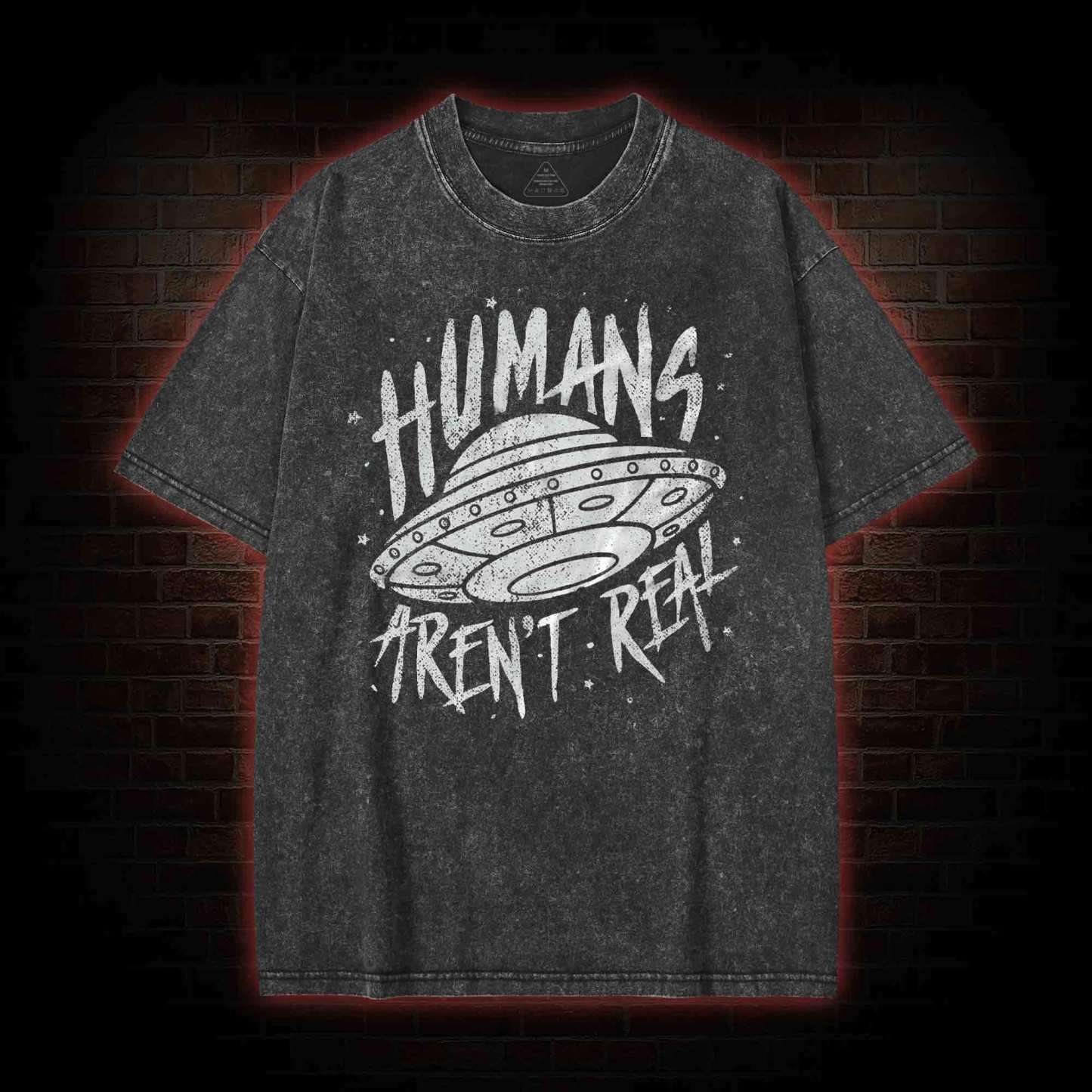 Humans aren't Real Washed T-shirt