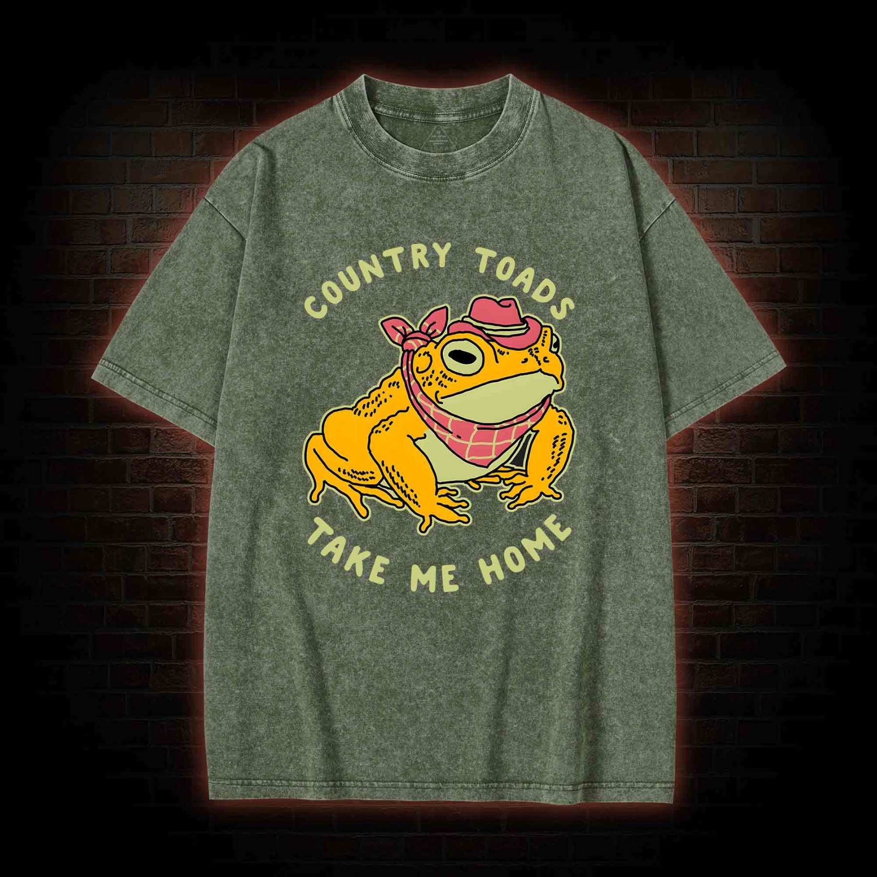 Country Toads Take Me Home Washed T-shirt