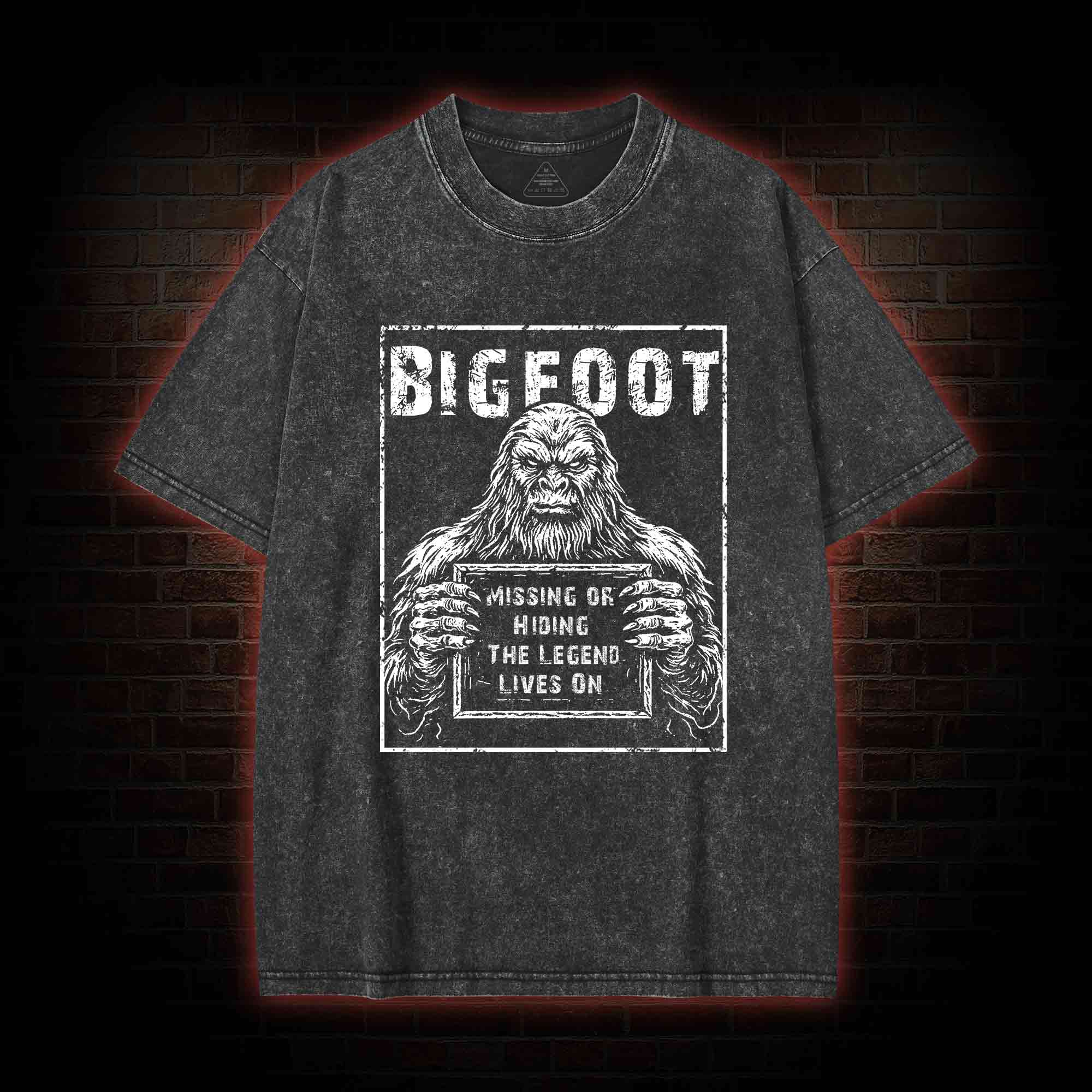 Bigfoot the Legend Lives on Washed T-shirt