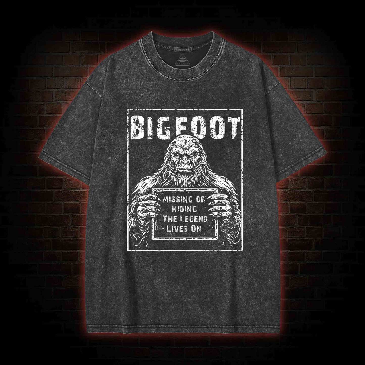 Bigfoot the Legend Lives on Washed T-shirt