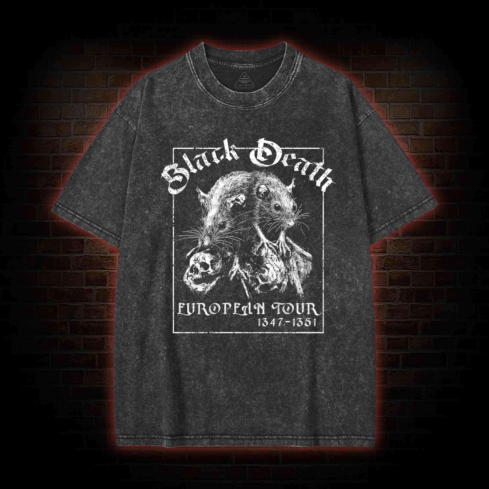 Black Death European Tour Washed T-shirt