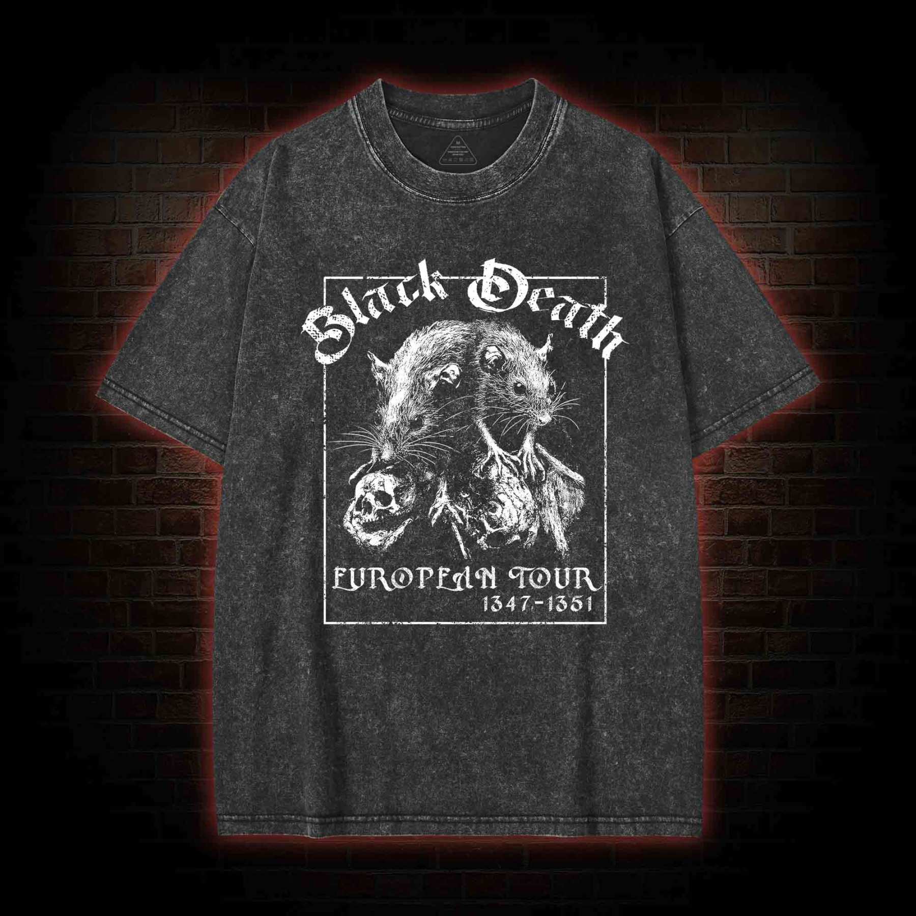 Black Death European Tour Washed T-shirt