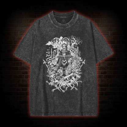 Hello Good Hunter  Washed T-shirt