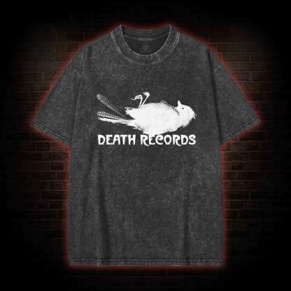 Death Records Washed T-shirt