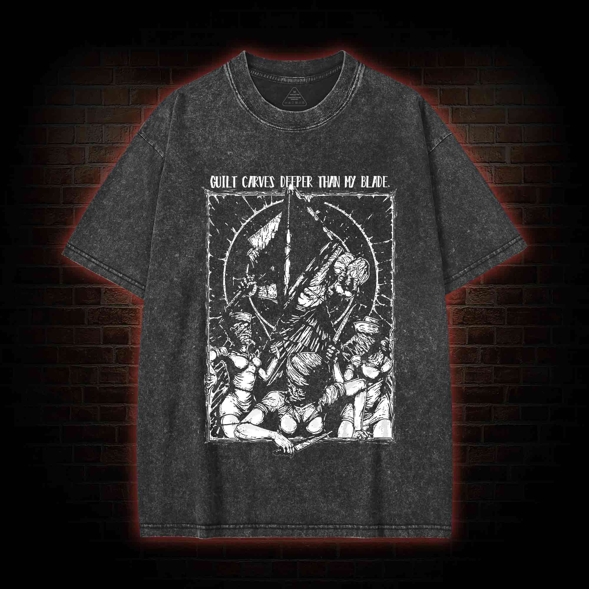 Guilt Carves Deeper Than My Blade Washed T-shirt