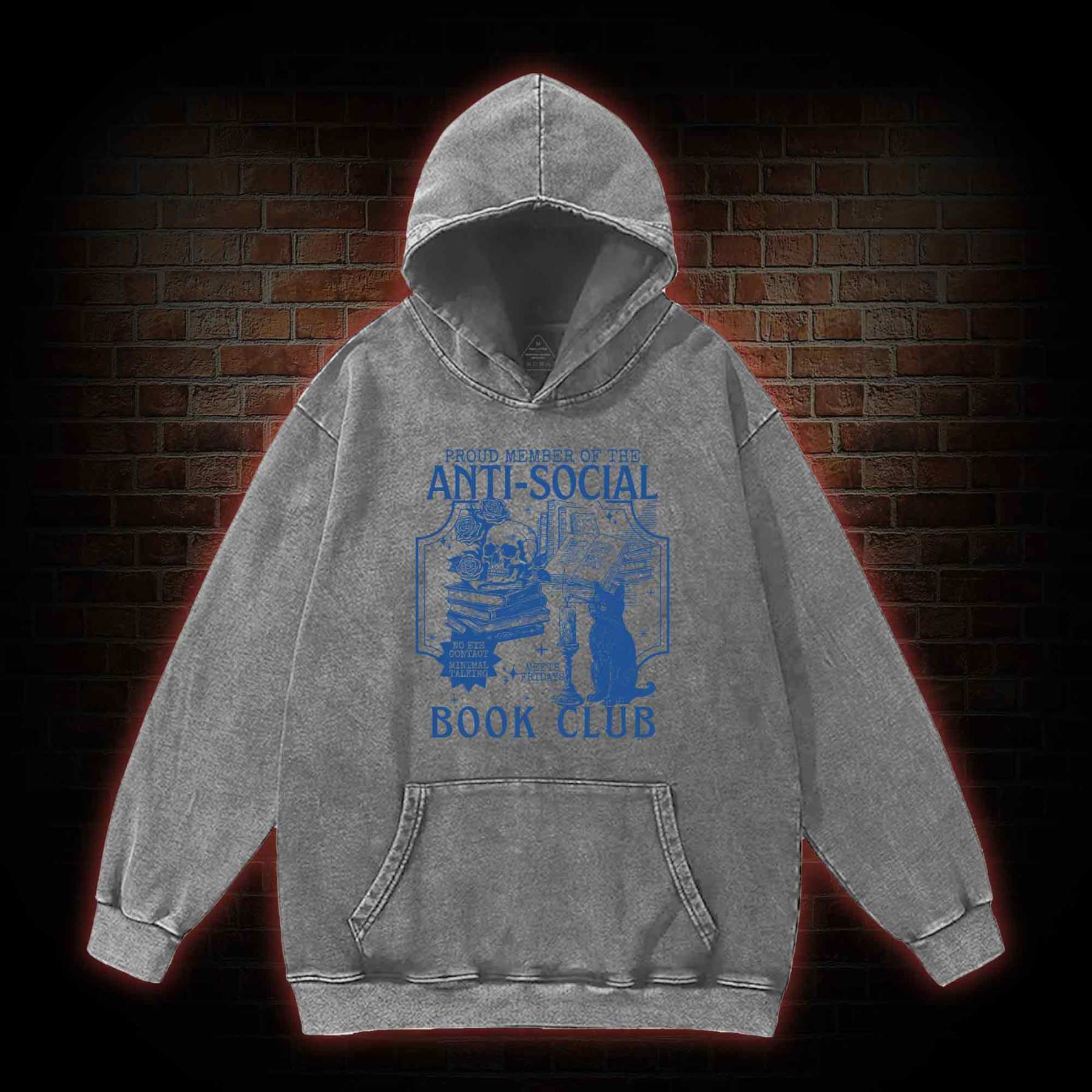 Anti-Social Book Club Washed Hoodie