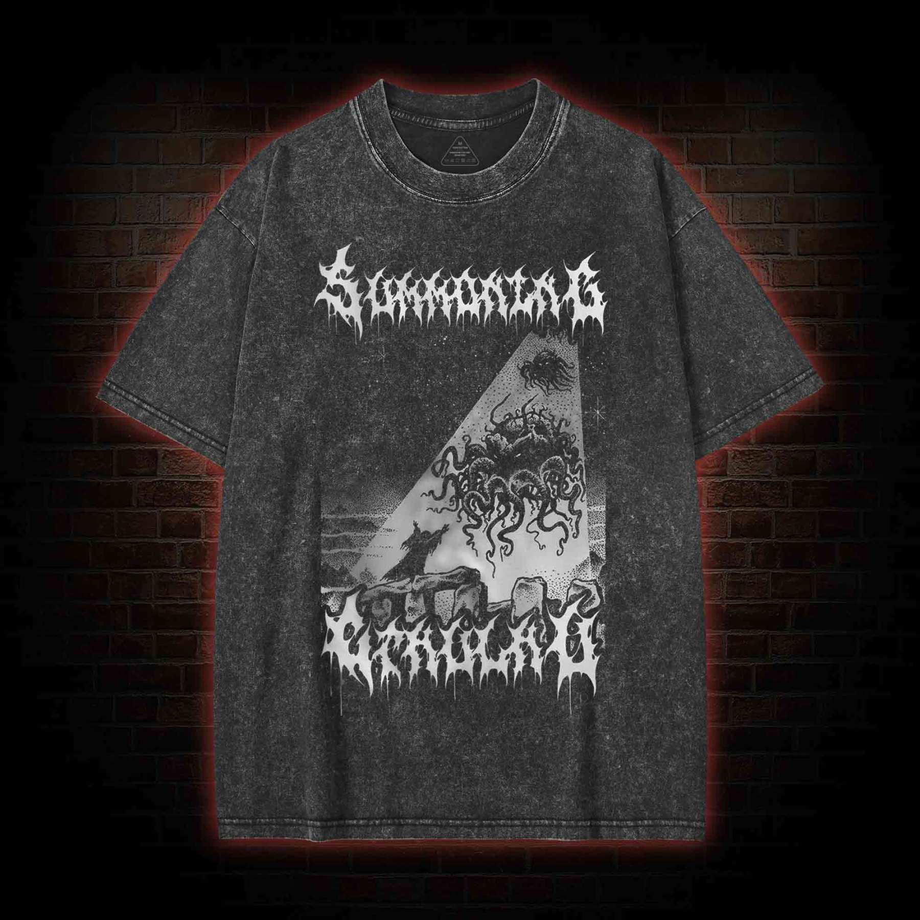 Summoning Cthulhu Washed T-shirt