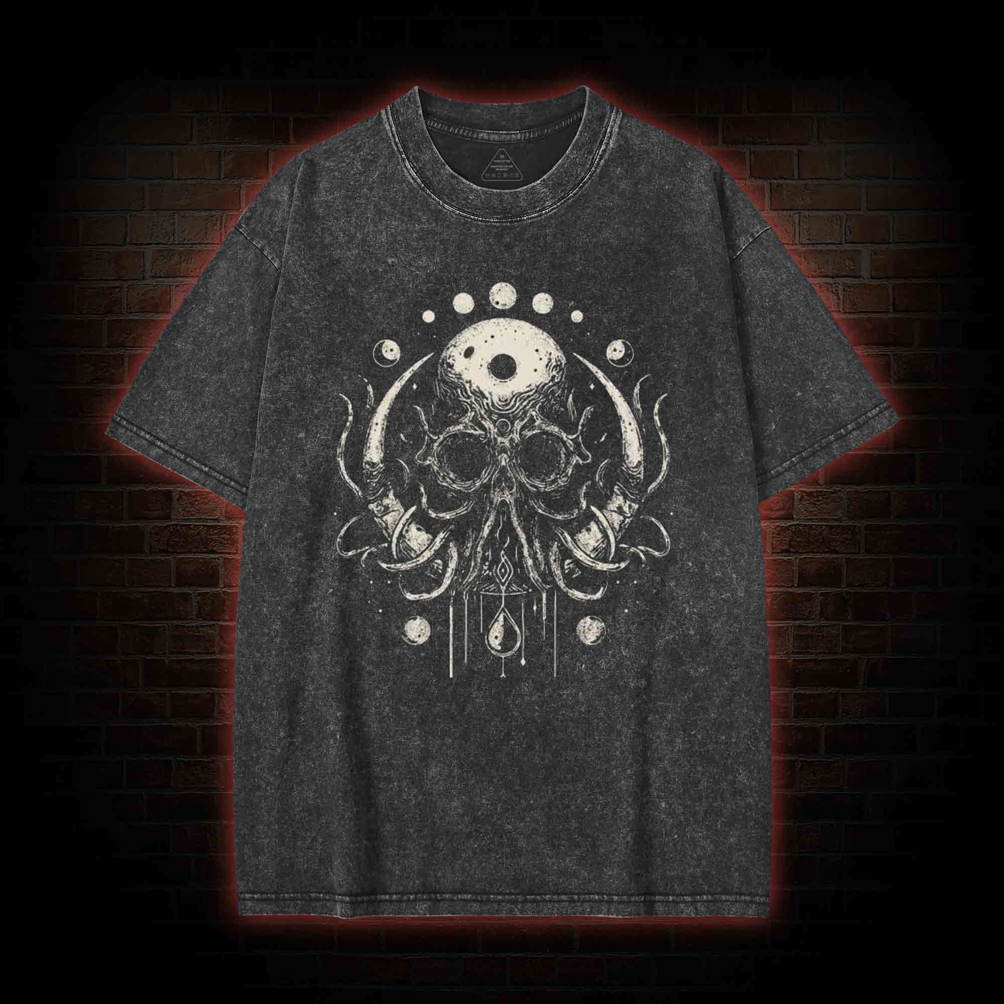 Cthulhu Octopus  Washed T-shirt