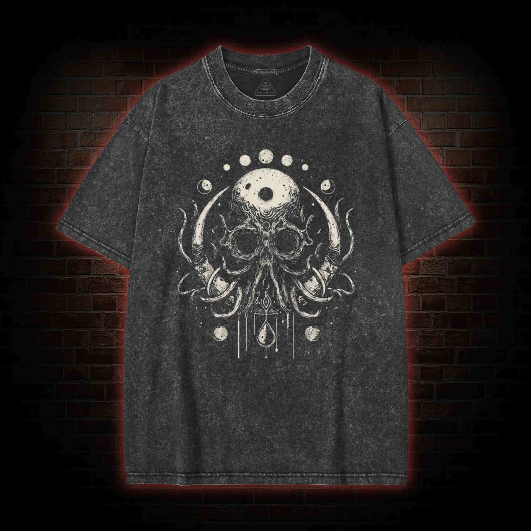 Cthulhu Octopus  Washed T-shirt