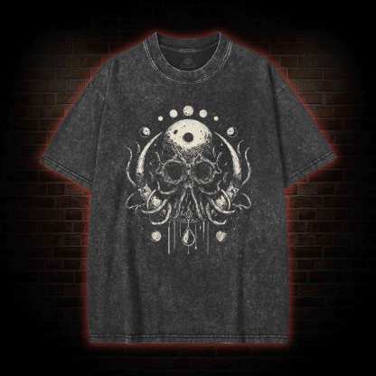 Cthulhu Octopus  Washed T-shirt