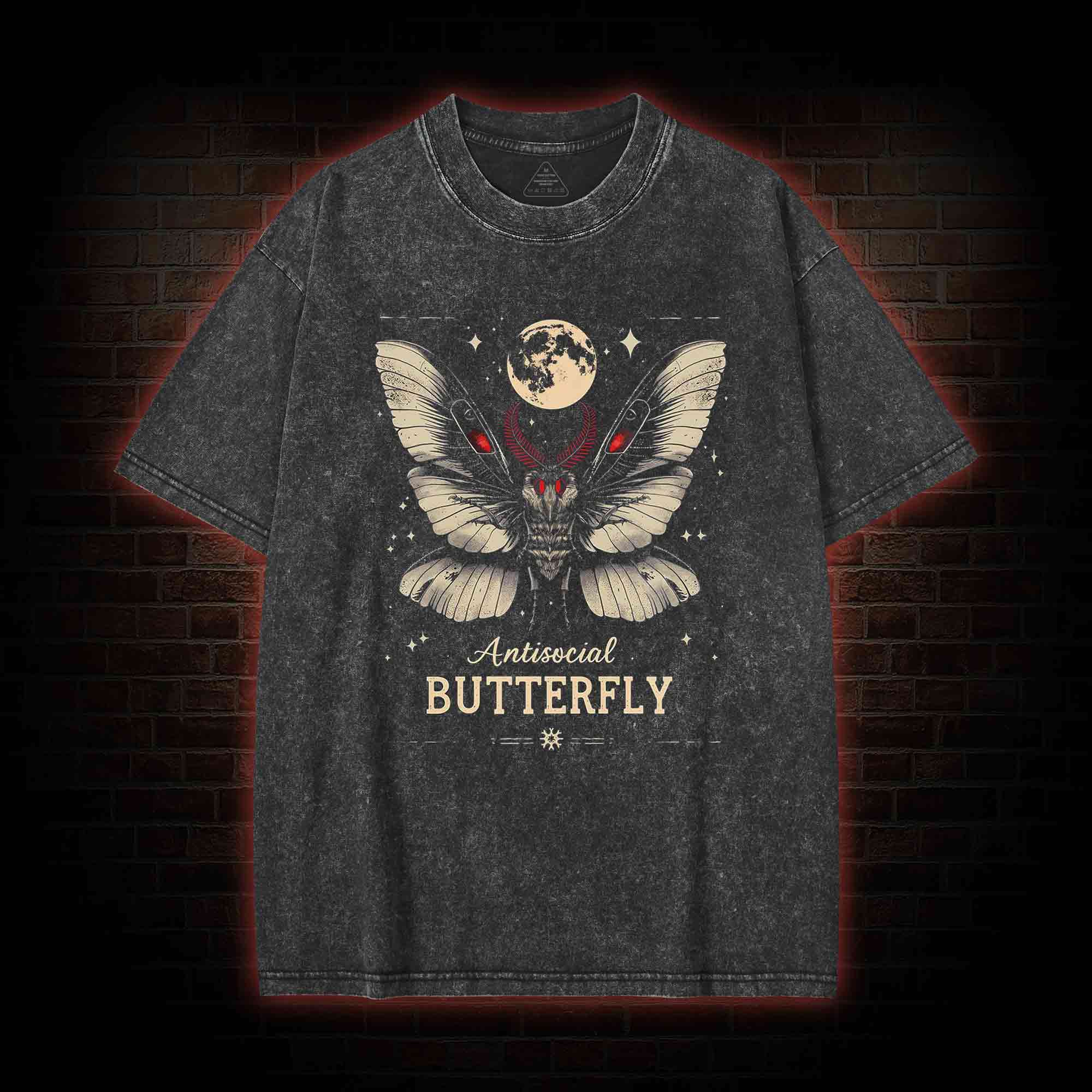 Anti-social Butterfly Washed T-shirt