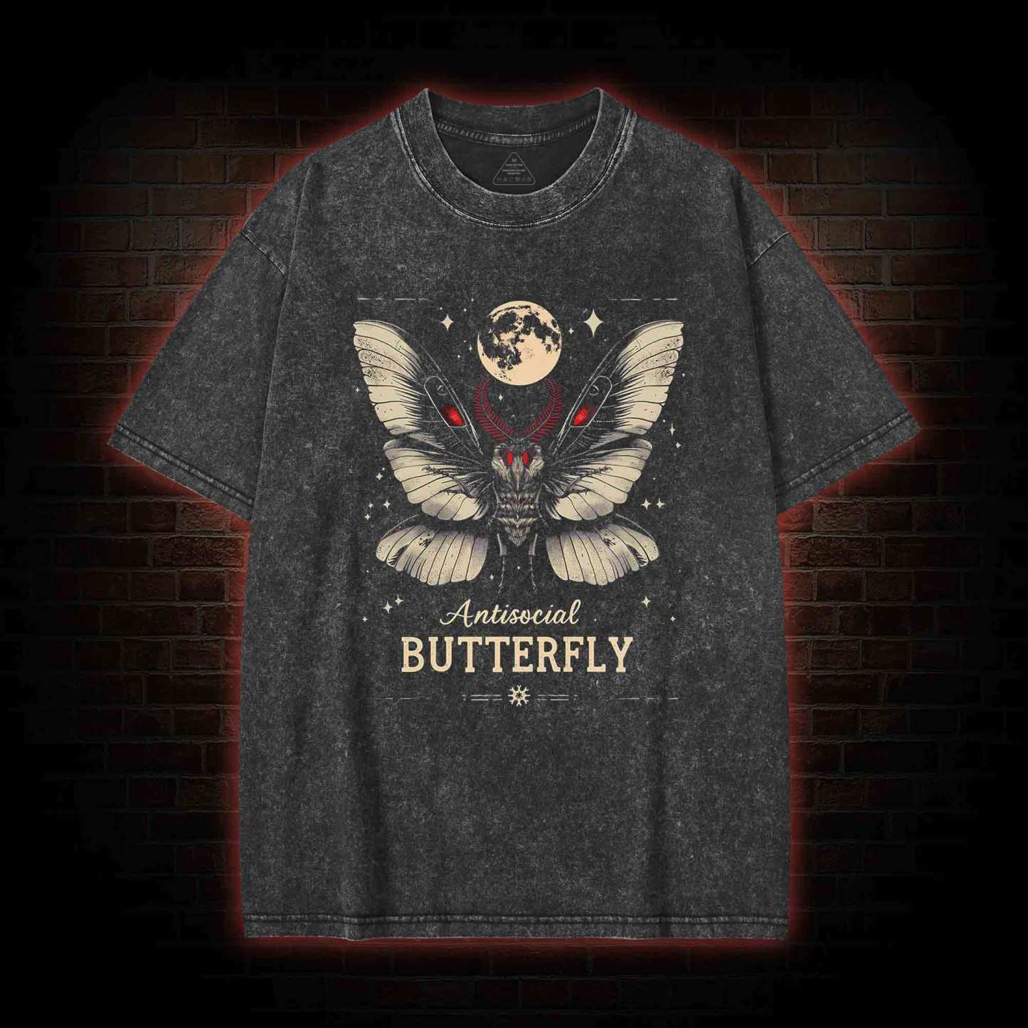 Anti-social Butterfly Washed T-shirt