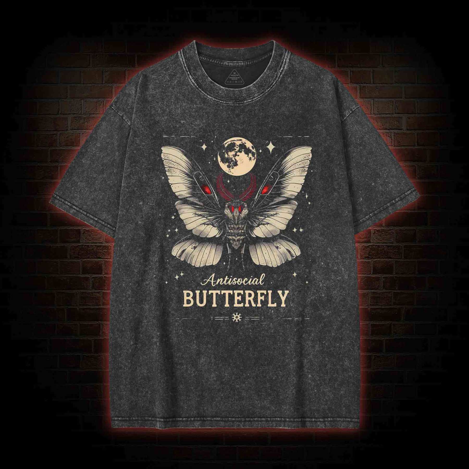 Anti-social Butterfly Washed T-shirt