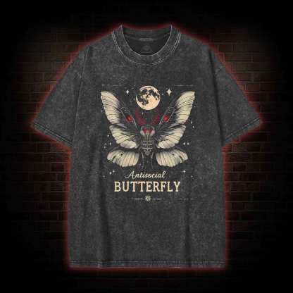 Anti-social Butterfly Washed T-shirt