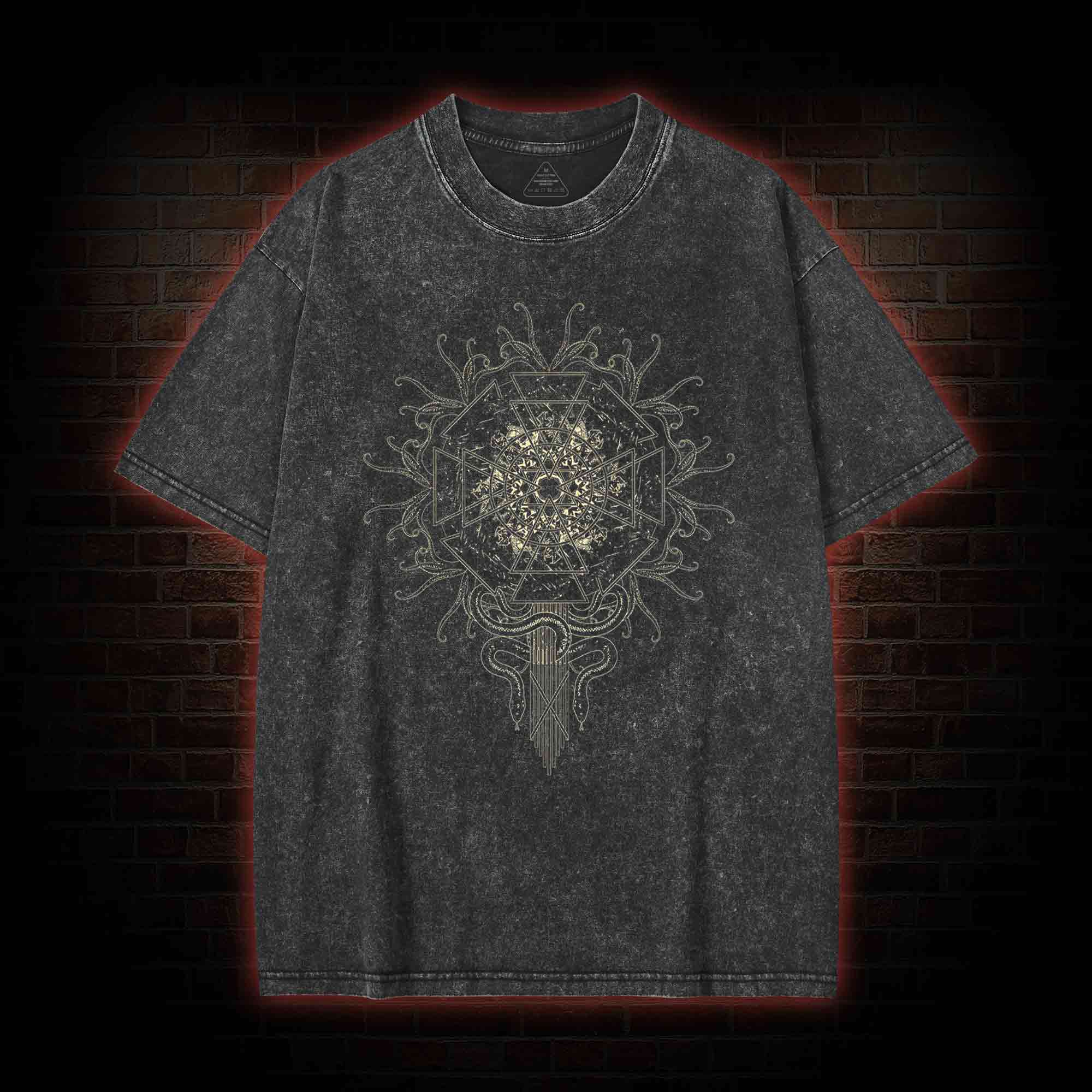 Tentacle Mandala Washed T-shirt
