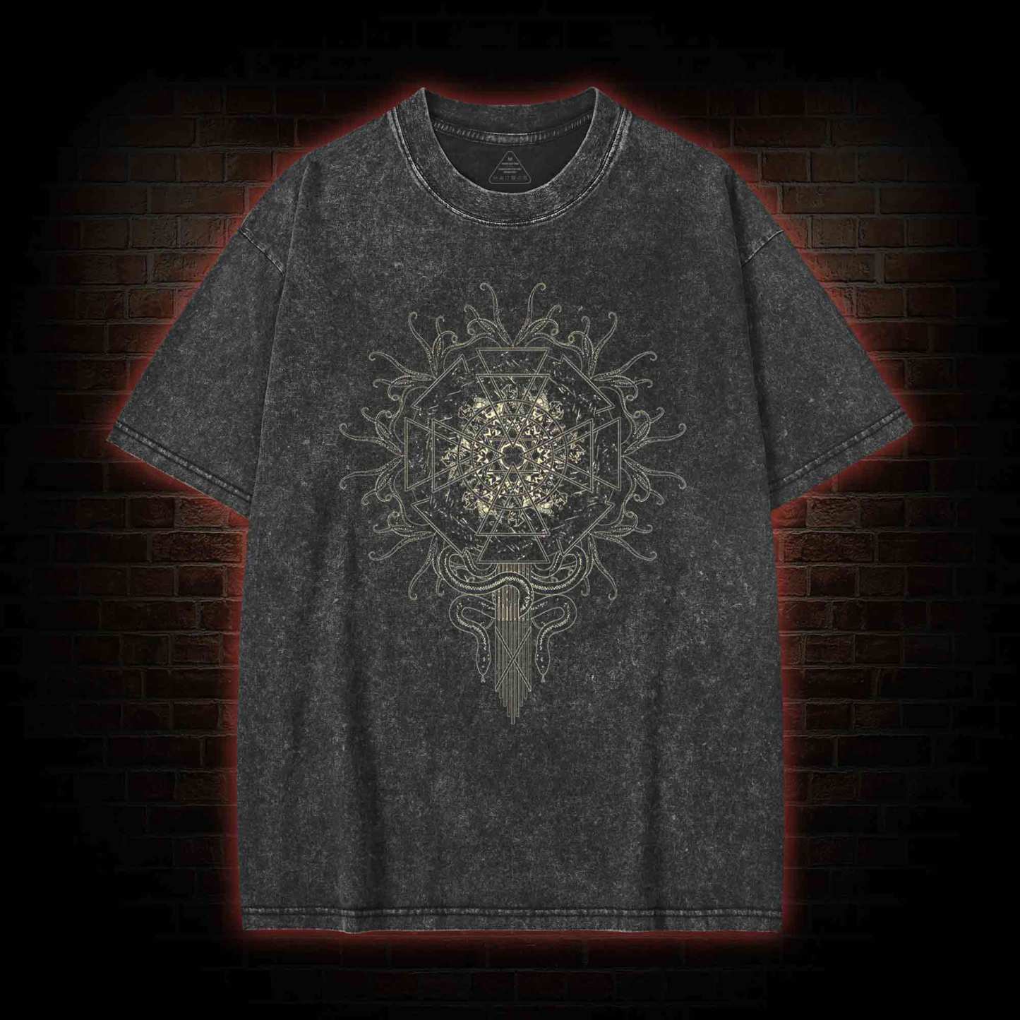 Tentacle Mandala Washed T-shirt