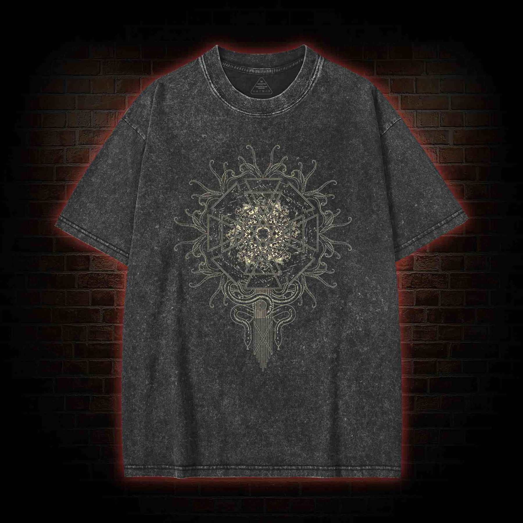 Tentacle Mandala Washed T-shirt