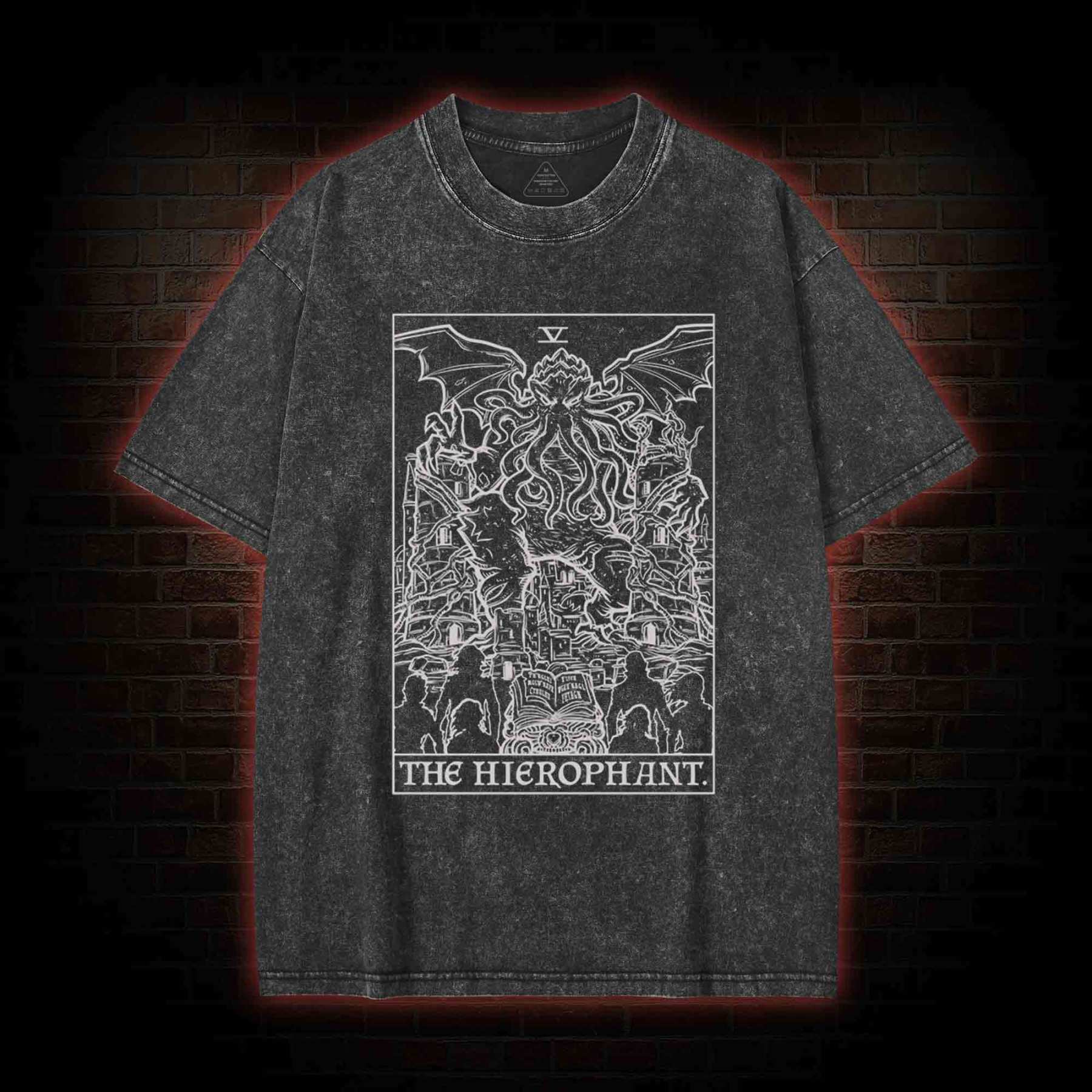 The Hierophant Tarot Card Washed T-shirt
