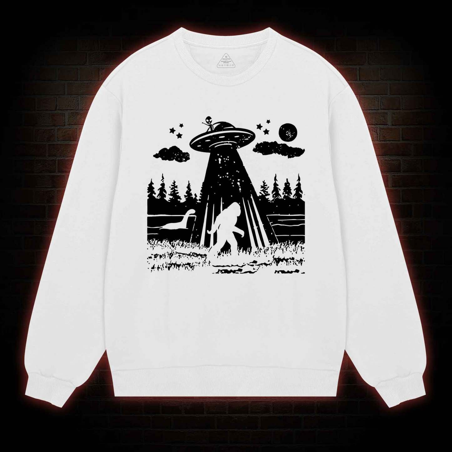 Bigfoot Sasquatch Alien UFO Loch Ness Monster Sweatshirt
