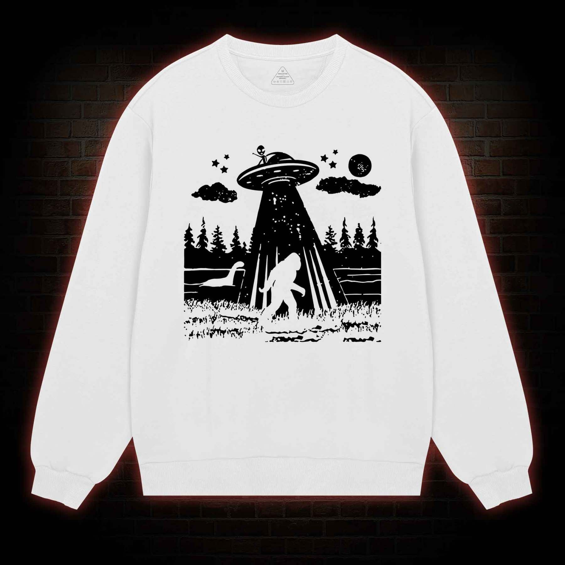 Bigfoot Sasquatch Alien UFO Loch Ness Monster Sweatshirt