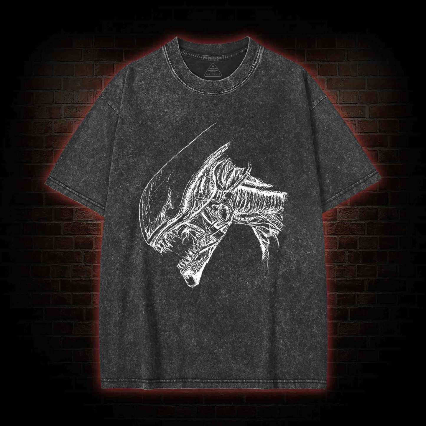 Aliens Head Washed T-shirt
