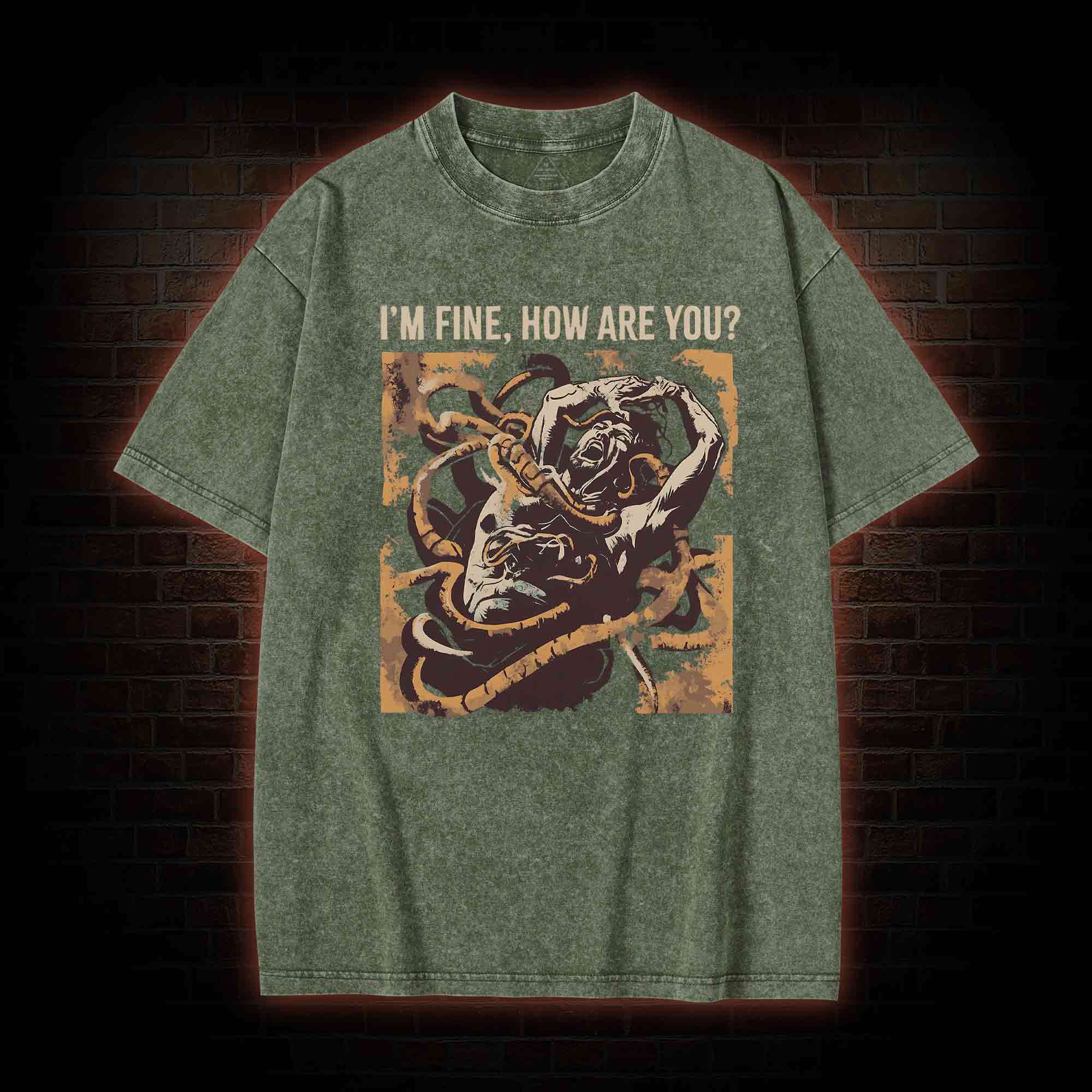 I’m Fine How Are You Washed T-shirt