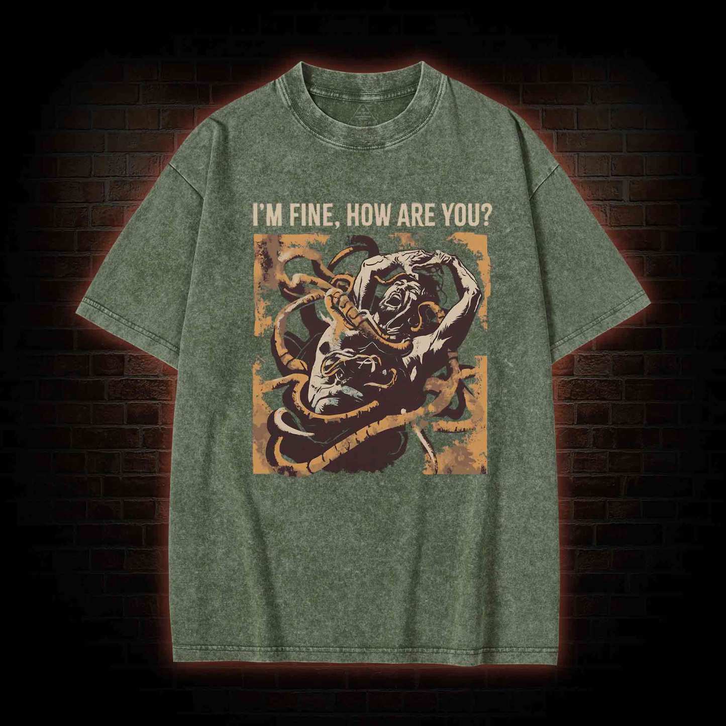 I’m Fine How Are You Washed T-shirt