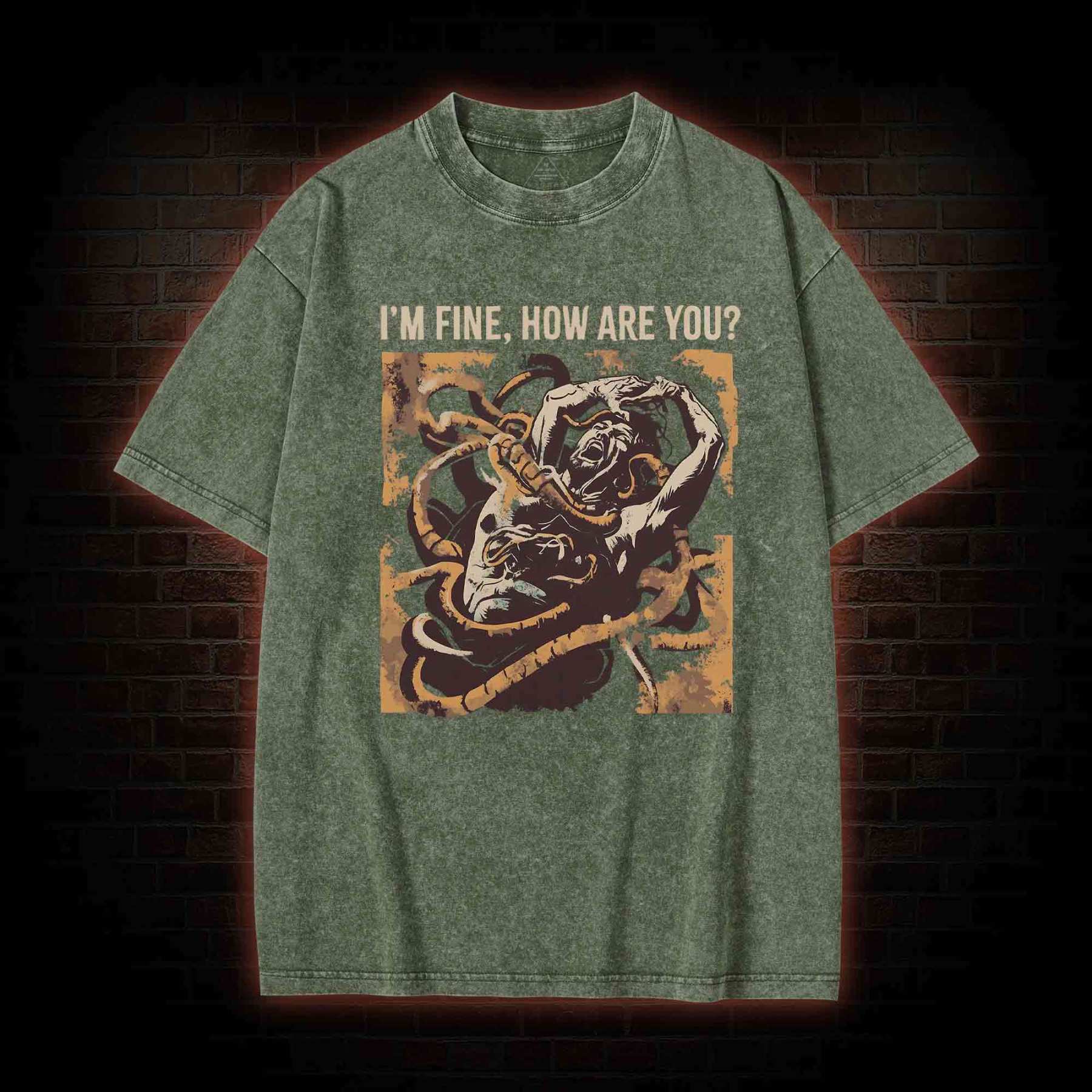I’m Fine How Are You Washed T-shirt