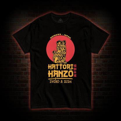 Hattori Hanzo Sword and Sushi T-shirt