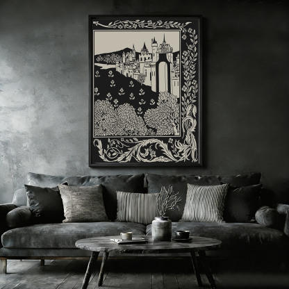 Medieval Castle Framed Canvas Print