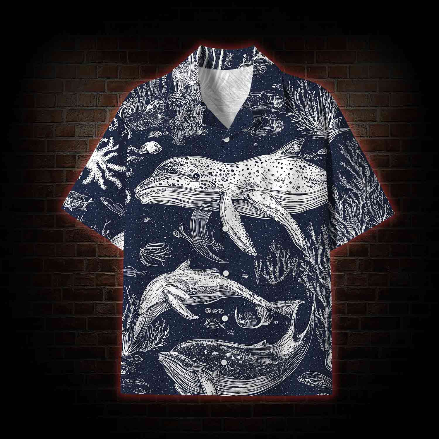Cthulhu in the Deep Sea Lightweight Hawaiian Shirt