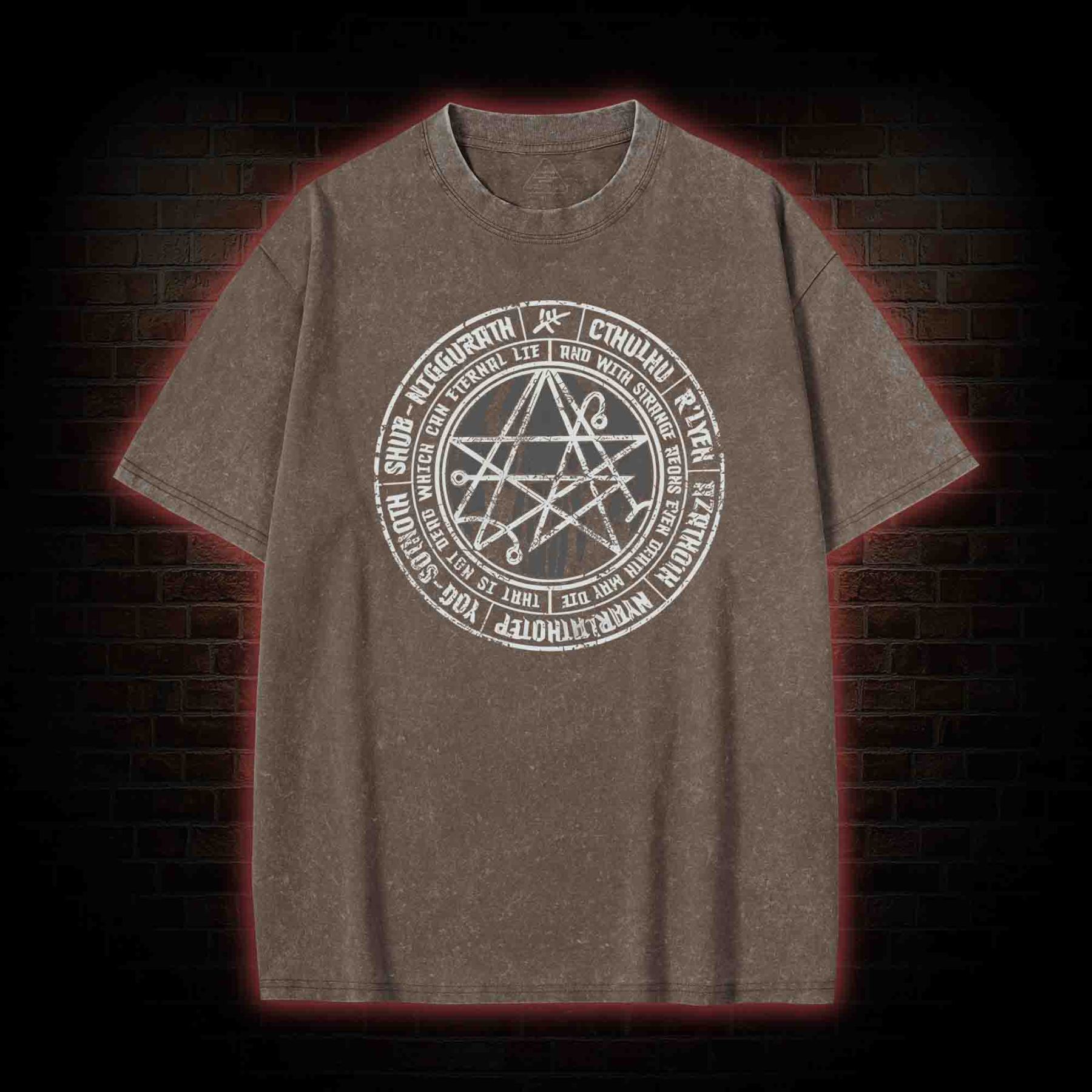 Cthulhu Gateway Sigil Washed T-shirt