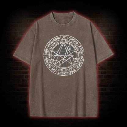 Cthulhu Gateway Sigil Washed T-shirt