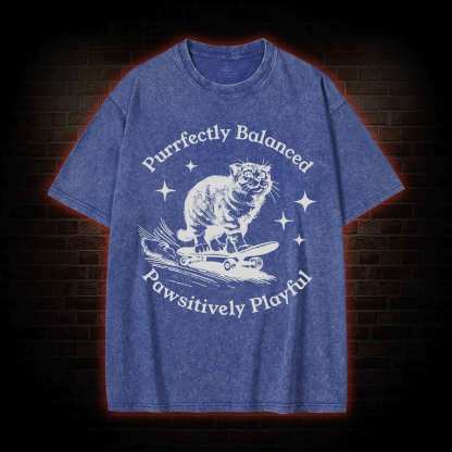 Purrfectly Balanced Washed T-shirt