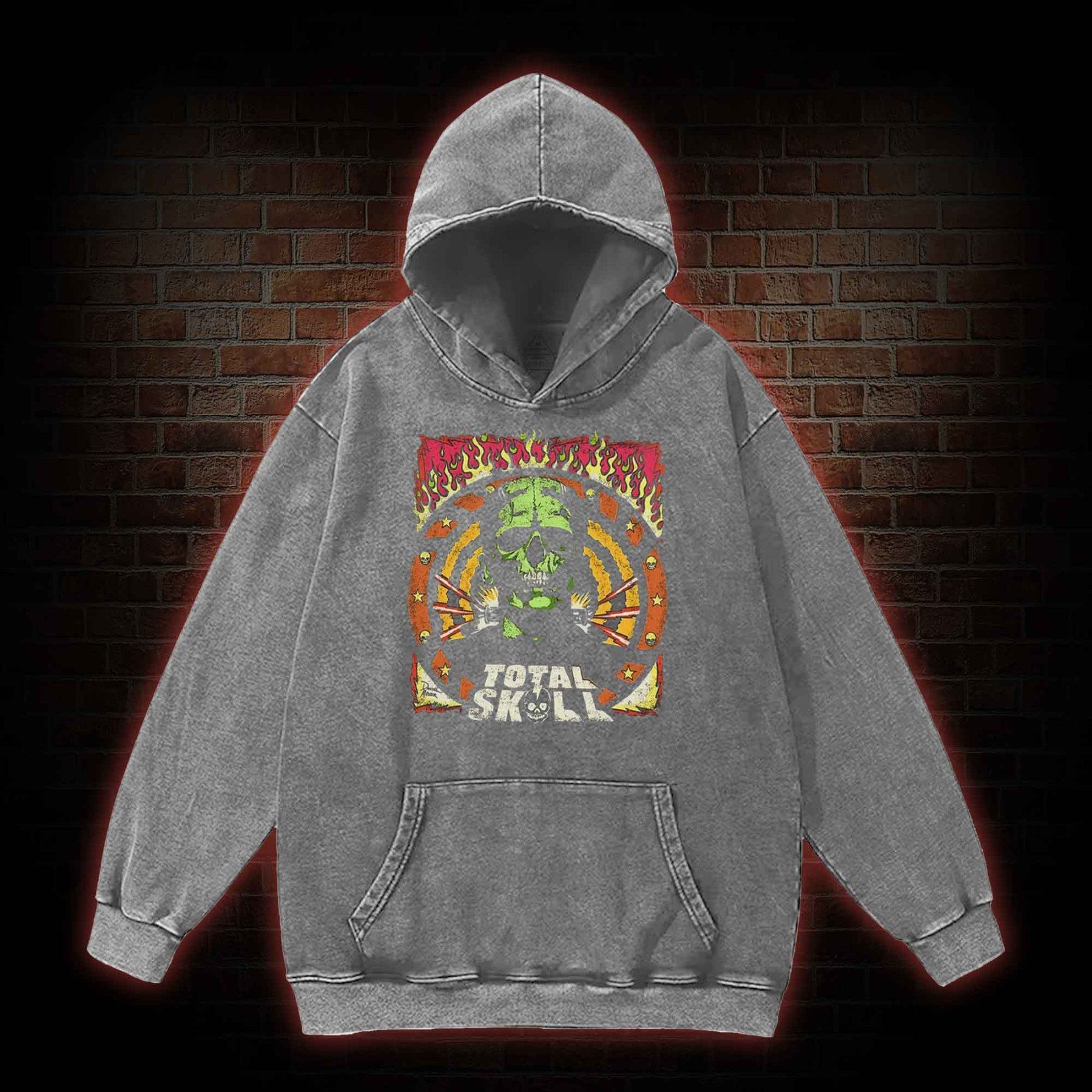 Total Skull Washed Hoodie