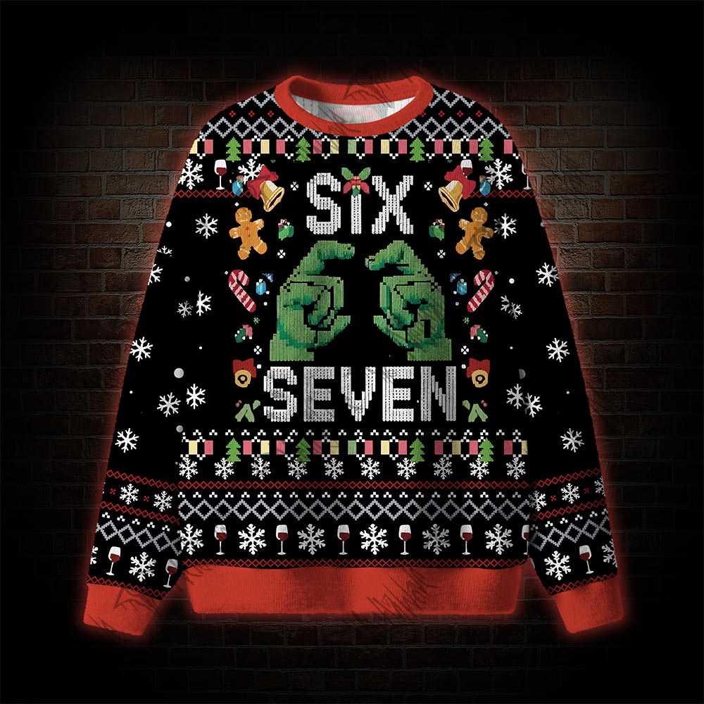 Six Seven Meme Ugly Sweatshirts