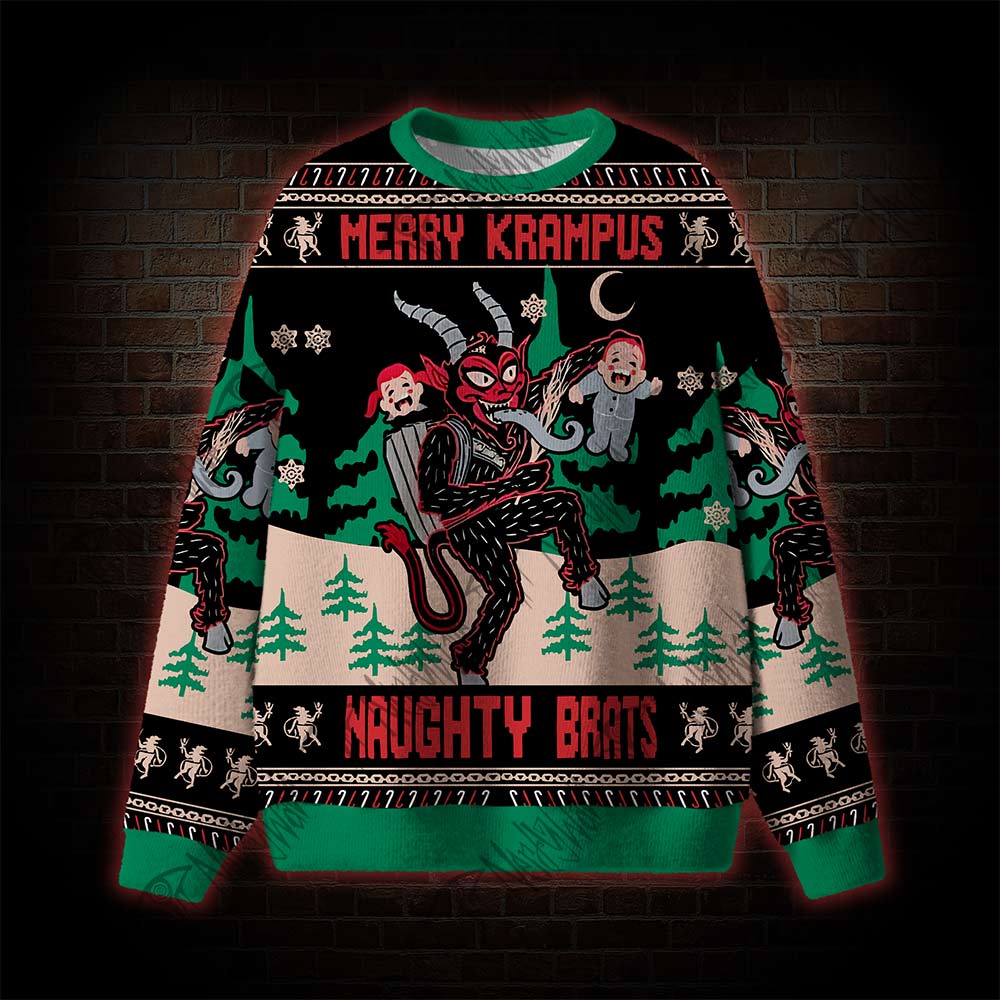 Merry Krampus Naughty Brats Sweatshirts